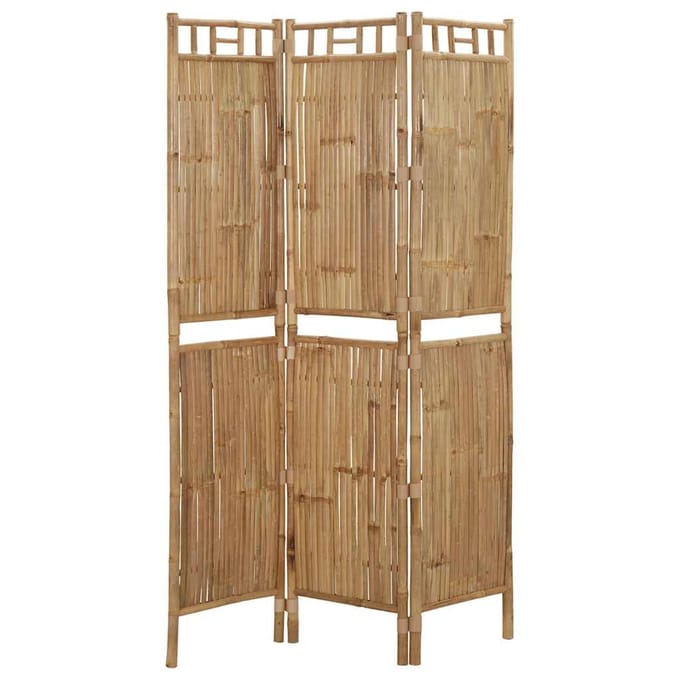 vidaXL - Kamerscherm - met - 3 - panelen - 120x180 - cm - bamboe