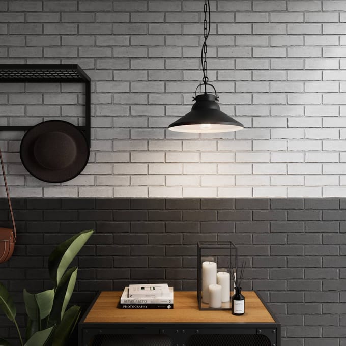 Industriële Hanglamp IRON LOFT Zwart Metaal E27 60W