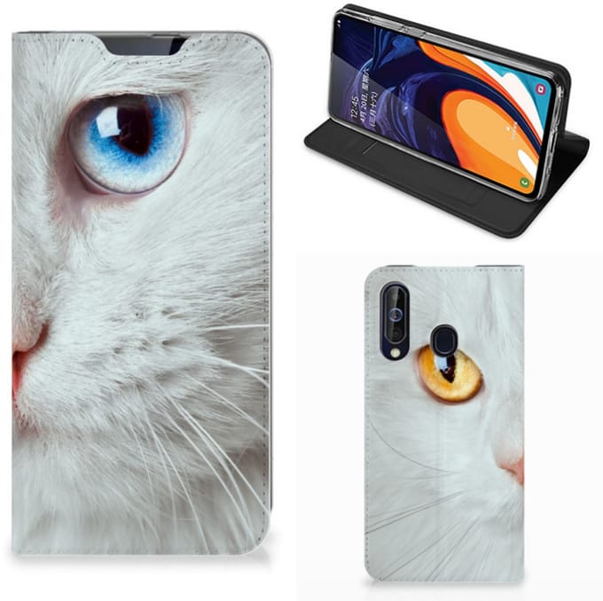 Samsung Galaxy A60 Hoesje maken Witte Kat