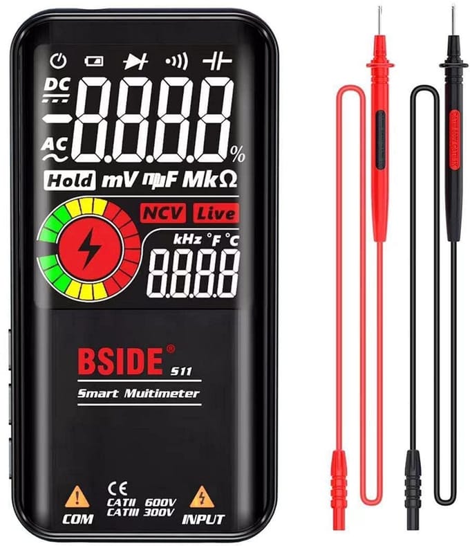 Digitale Multimeter - Spanning Tester - Elektrische Metingen - Automatische Bereik Instelling - 3.5 Inch Display - Zwart