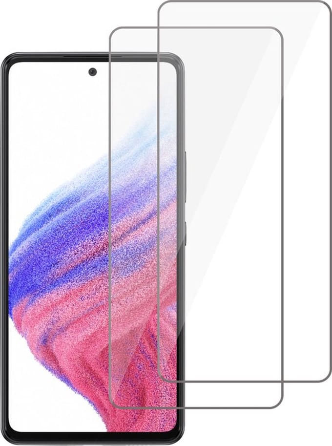 Screenprotector - Geschikt voor Samsung Galaxy A53 5G Tempered Glas screen protector - 2 stuks Beschermglas