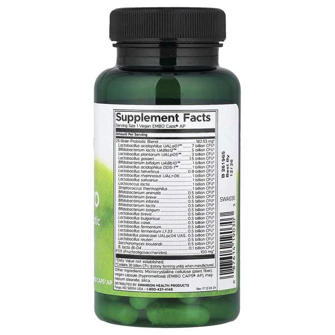 Probiotique Epic Pro 25 Souches, 30 Milliards d'UFC, Végétalien Embo Caps® 30 Gélules