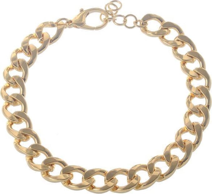 Behave – Ketting – Gourmetschakel goudkleur – 44+3 cm – Stoer design