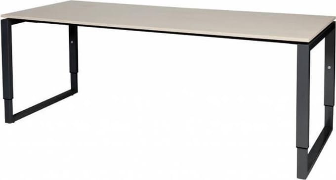 Verstelbaar Bureau - Plus 200x80 Eiken - zwart frame