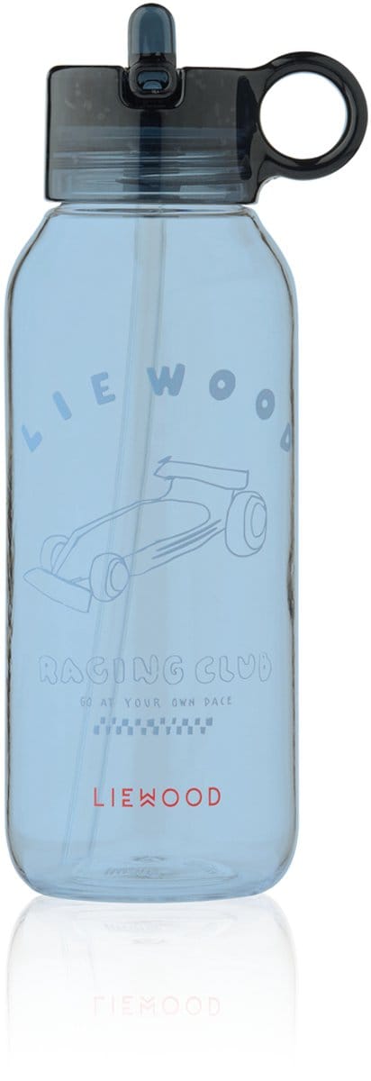 Liewood Yang Tritan Waterfles - Race cars / Classic Navy - 500 ml