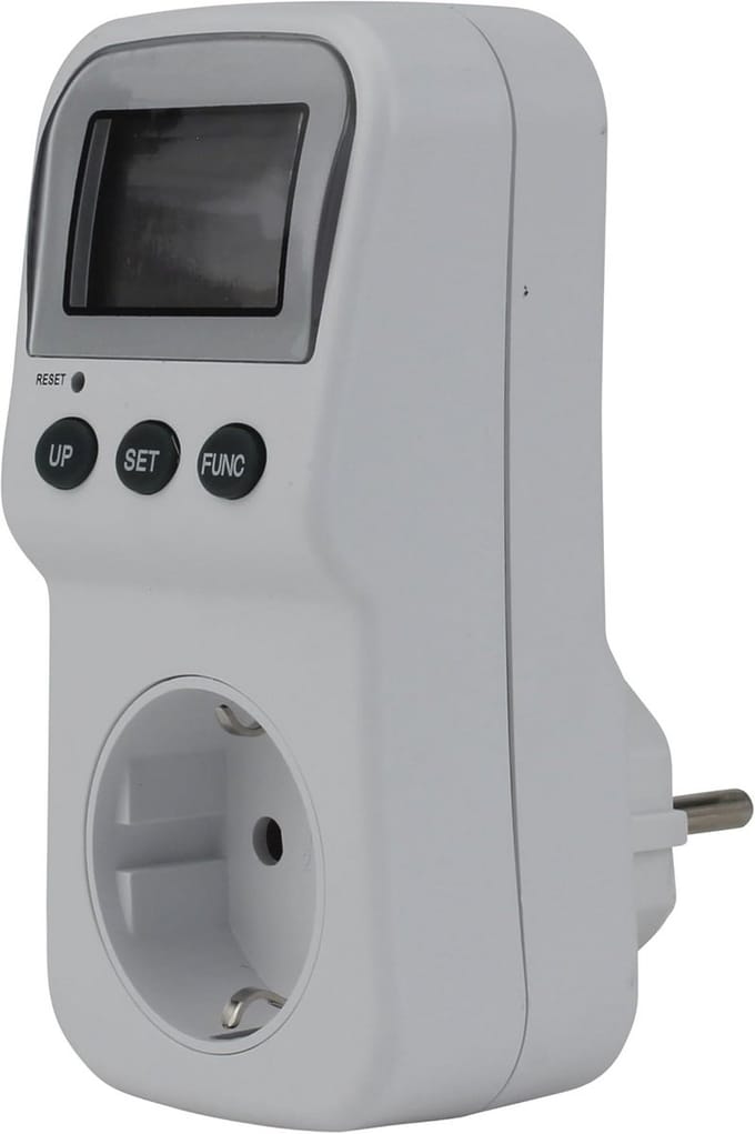Energiekostenmeter met Overbelastingswaarschuwing en 2 Stroomprijzen
