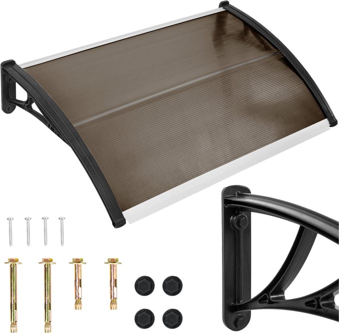 Becke - Overkapping - Polycarbonaat - Aluminium - 150x100 cm