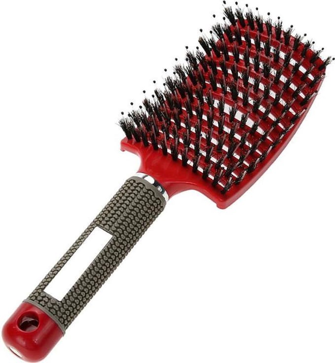 *** Anti Klit Haarborstel - Red Soft - Hairbrush - Professional - van Heble® ***