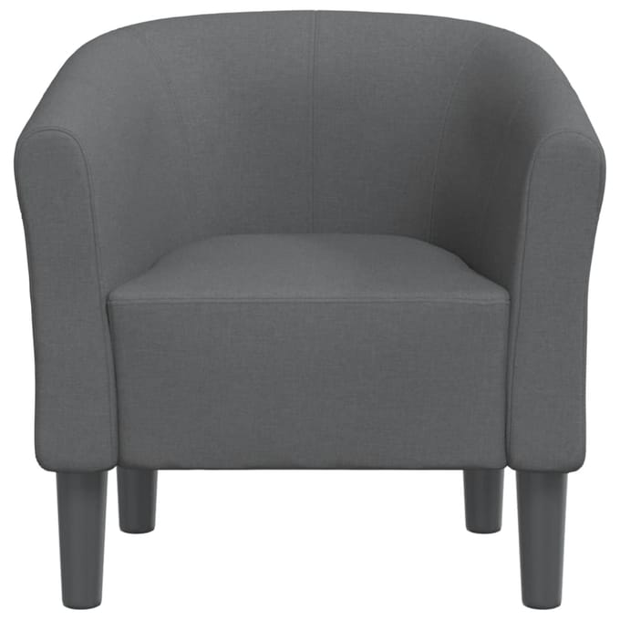 Vidaxl Clubfauteuil, Donkergrijs, Bekleed met Stof