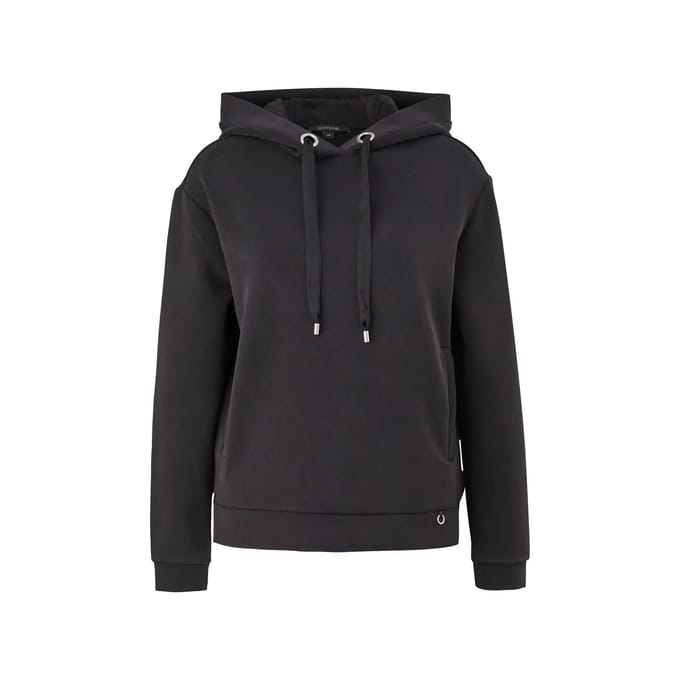 Dames hoodie van modal met splitzoom COMMA