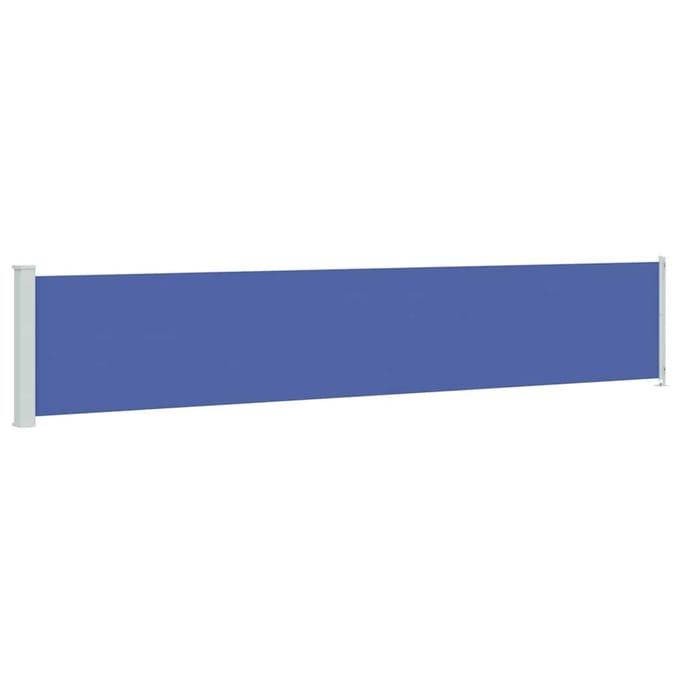 vidaXL - Tuinscherm - uittrekbaar - 117x614 - cm - blauw