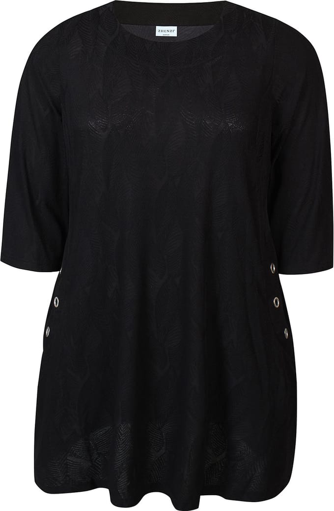 Zhenzi -Helena 1325-Tunic 3/4 Zwart maat XS=40