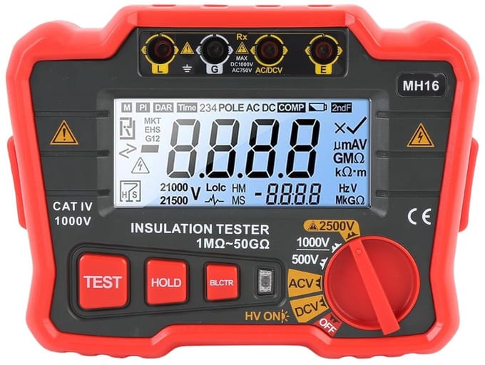 Isolatieweerstand Tester - Megohmmeter Multimeter - Elektrisch Testen - Hoge Precisie Meting - 1MΩ Tot 50GΩ