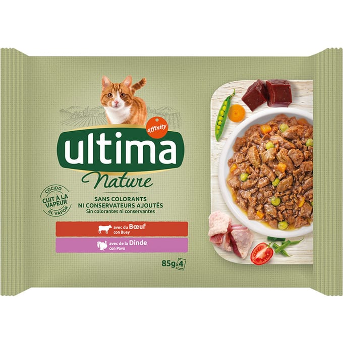 Ultima Cat Nature 4 x 85 g - Rund & Kalkoen