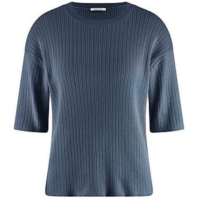 Trui ronde hals 100% SUPIMA-katoen Van Peter Hahn blauw