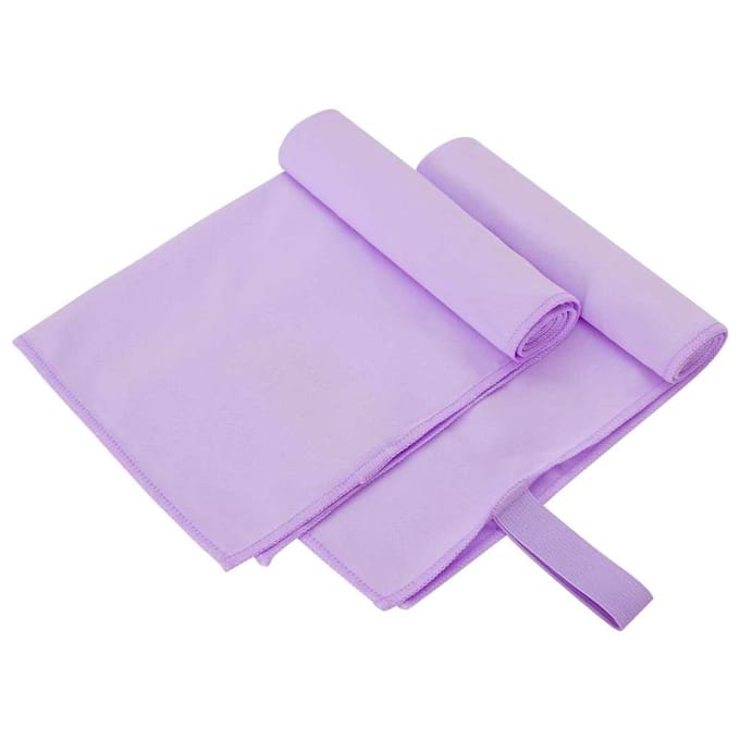 vidaXL - Sporthanddoeken - 2 - st - Paars - 50 - x - 30 - cm - Polyester - en - polyamide