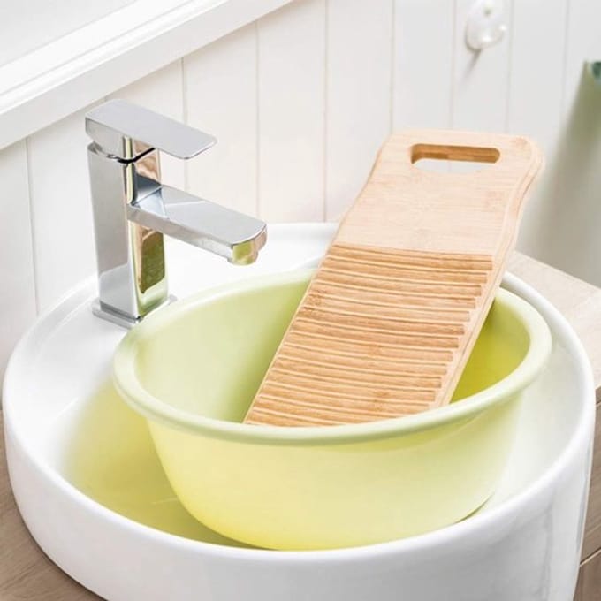 SolidChoice - Hout Washboard - Antislip Wasserij Tool - Multifunctioneel