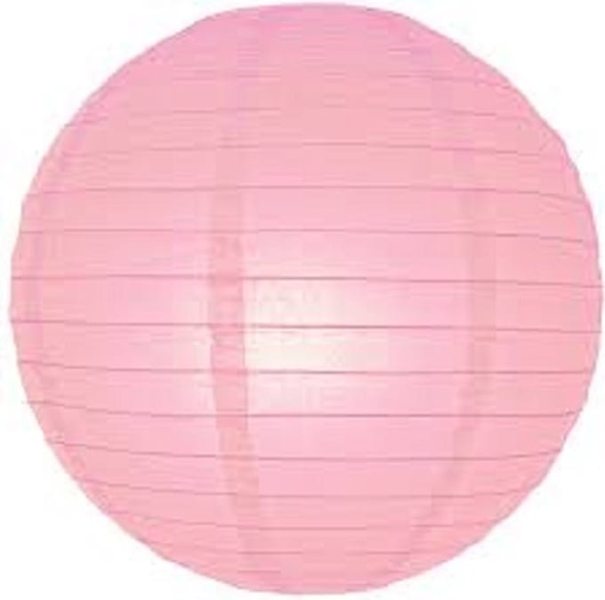 5 x Brandvertragende lampion licht roze 75 cm - brandwerend
