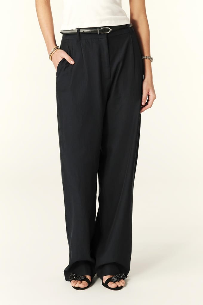 BA&SH Pantalon Fabio Marine Maat: 44 | Pantalons Outlet | Dames | Zwart