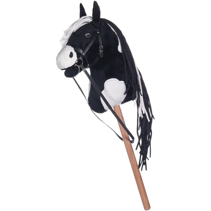 HKM stokpaard - Pro Hobby horse - zwart/wit