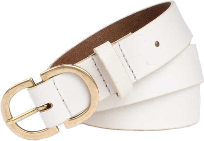 Legend Dames - Leren riem - Wit - 95cm