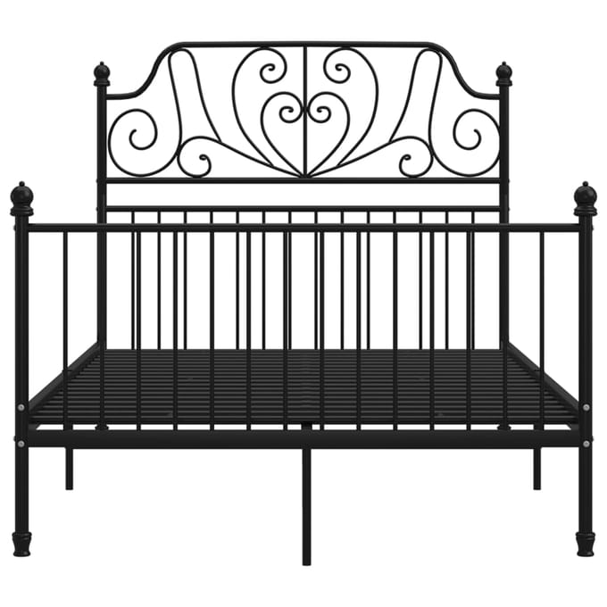 vidaXL - Bedframe - metaal - zwart - 120x200 - cm