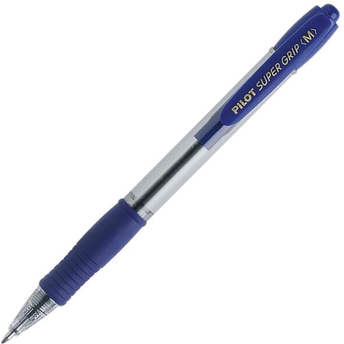Pilot Balpen Super Grip M 0,3 Mm Navulbaar 14,5 Cm Blauw