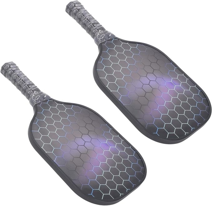 Pickleball Peddels Set - Glasvezel Rackets - Buiten Sporten - Lichtgewicht Constructie - 2 Stuks - Niet gespecificeerd