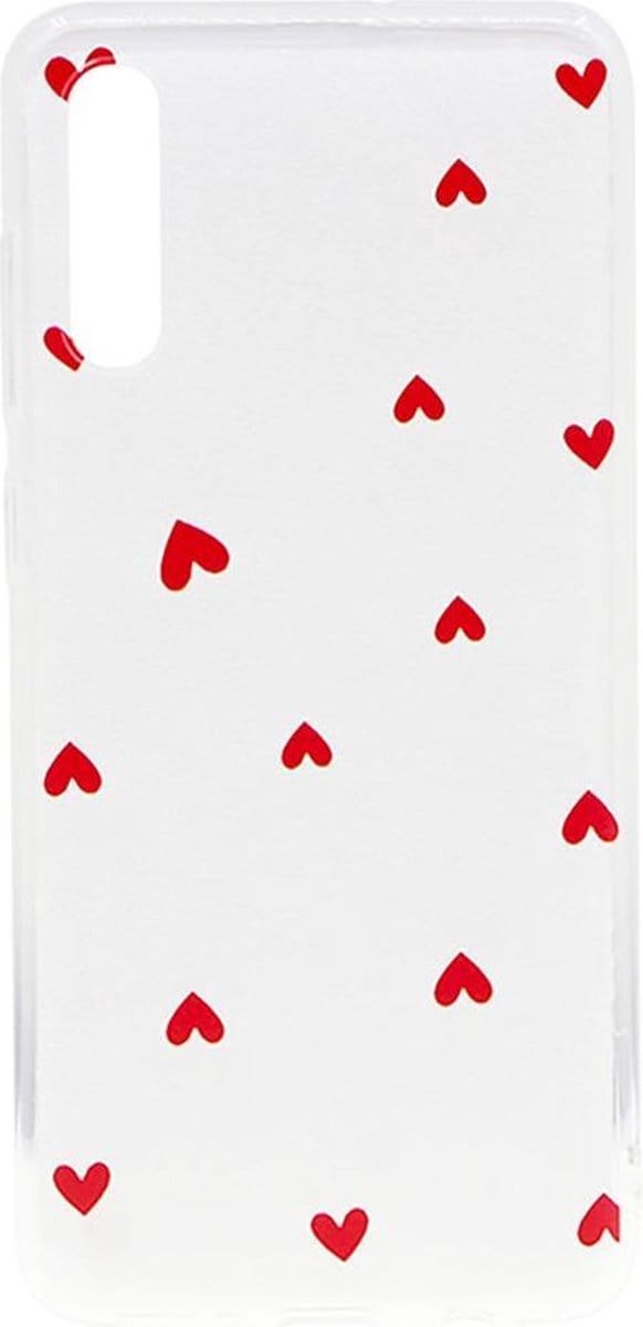 Shop4 - Samsung Galaxy A70 Hoesje - Zachte Back Case Hartjes