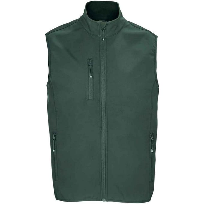 SOLS Heren Falcon Softshell gerecyclede bodywarmer (Bosgroen)