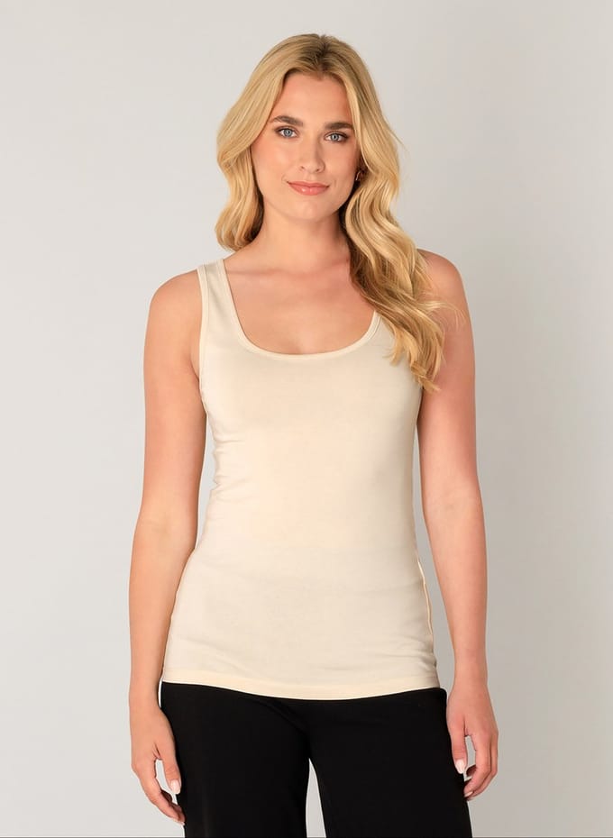 BASE LEVEL Yippie Top - Light Beige - maat 36