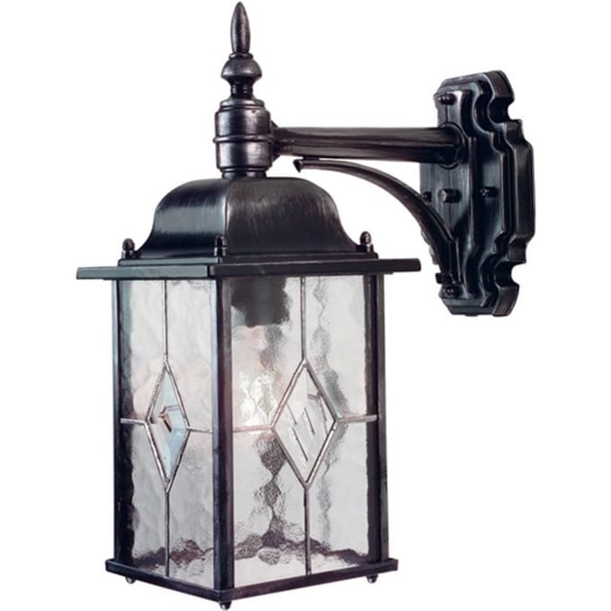 Elstead Lighting LED Wand Buitenlamp Wexford | 1X E27 Max 60W | Dimbaar | Black/Silver