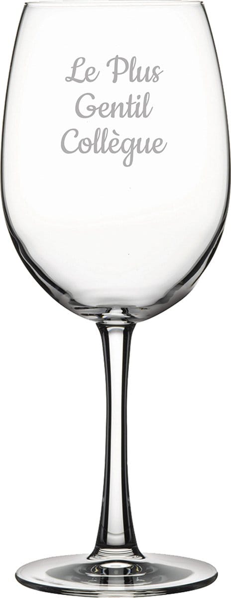 Rode wijnglas gegraveerd - 46cl - Le Plus Gentil Collègue