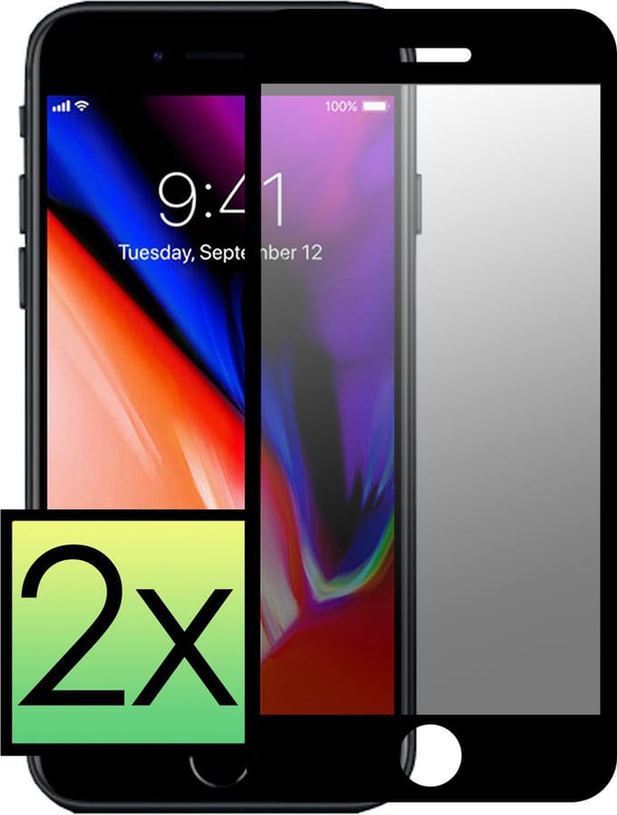 Screenprotector Geschikt voor iPhone 6s Screenprotector Privacy Tempered Glass Gehard Glas Display Cover - 2x