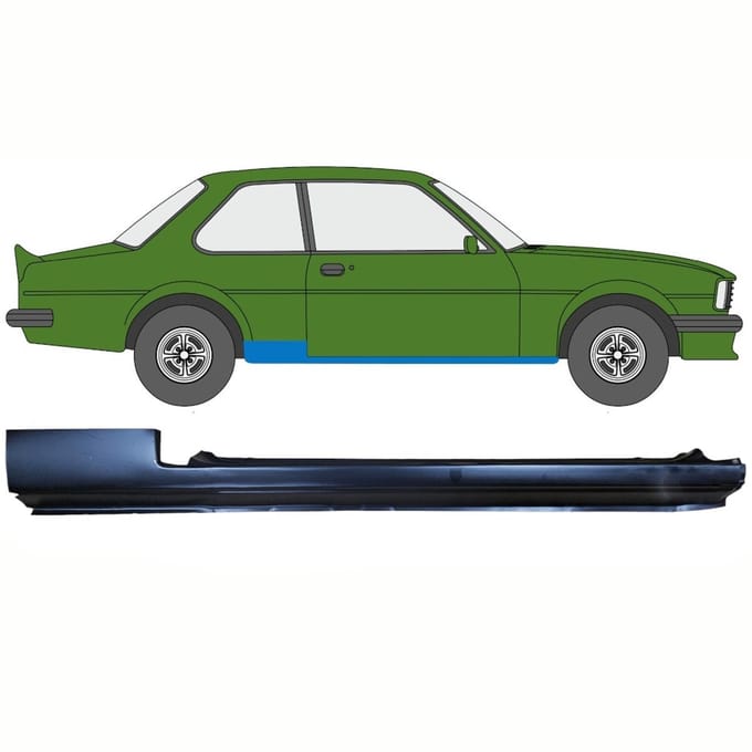 Volledige dorpel voor Opel Ascona B 1975-1981 / Rechts
