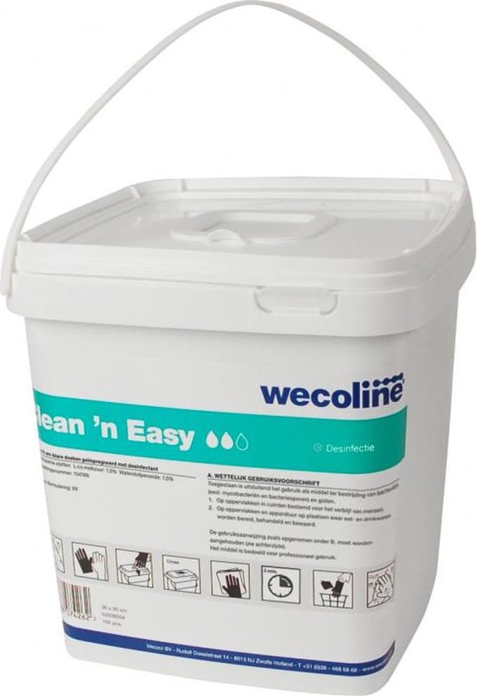 Wecoline Clean 'n Easy Desinfectie Doeken - 1 Emmer