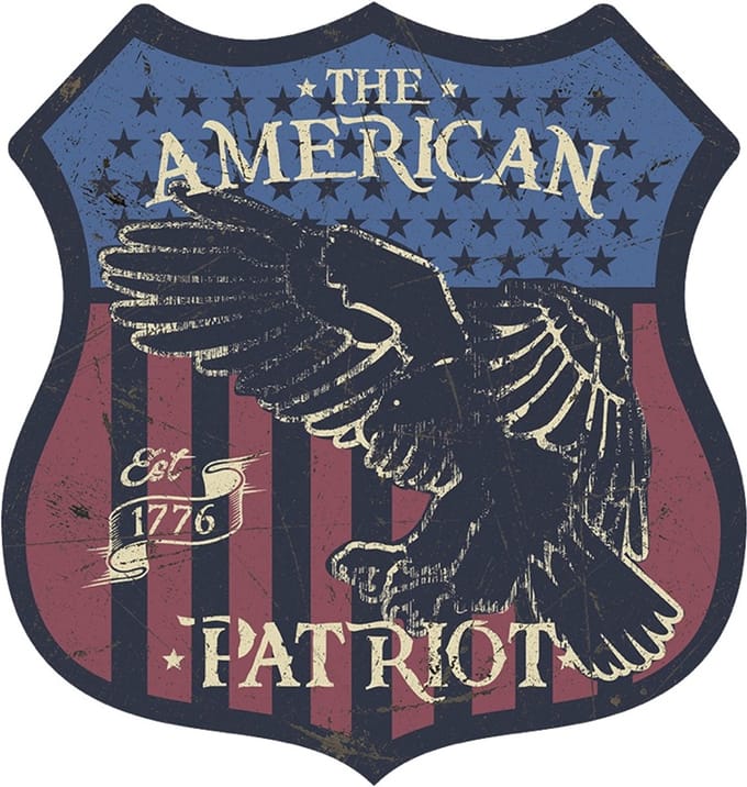 Signs USA - Schild - American Patriot - 39 x 37 cm