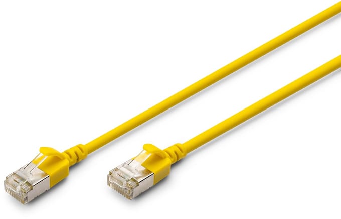 Digitus DK-1632-A-005S-Y netwerkkabel Geel 0,5 m Cat6a F/FTP (FFTP) Rond