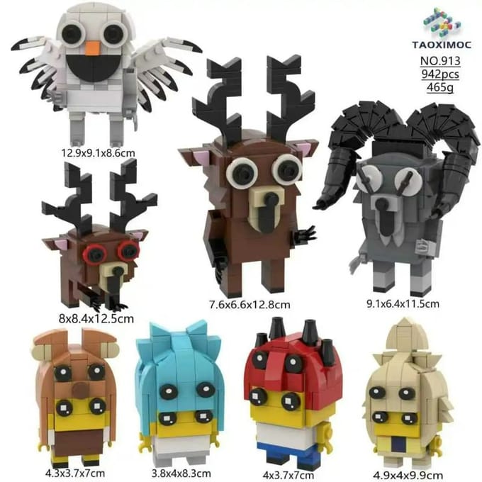 99 Nuits dans la Forêt Blocs Jouets Cerf d'Horreur Figurine Brique 99 Nuits dans la Forêt Blocs de Construction pour Enfants Jouet de Construction