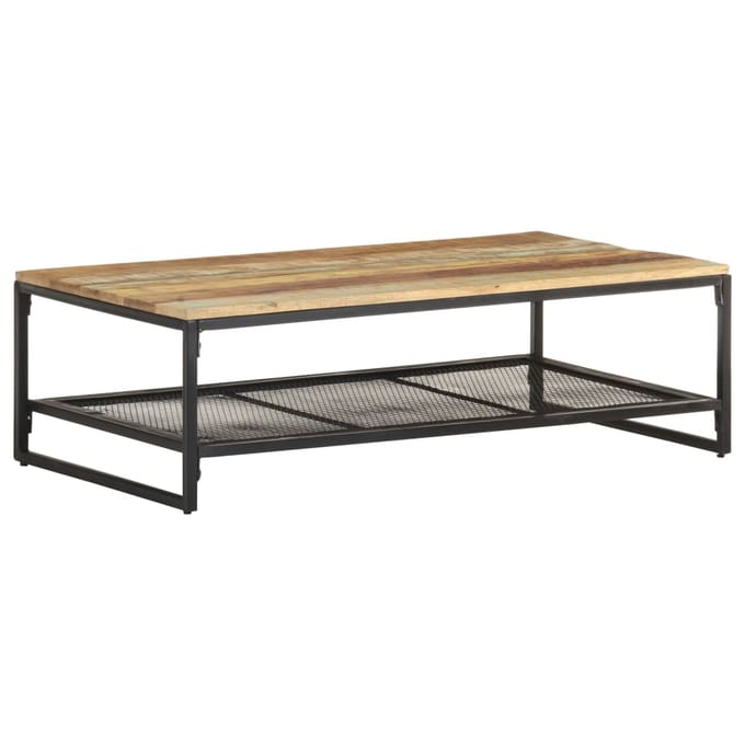 vidaXL - Salontafel - 110x60x35 - cm - massief - gerecycled - hout