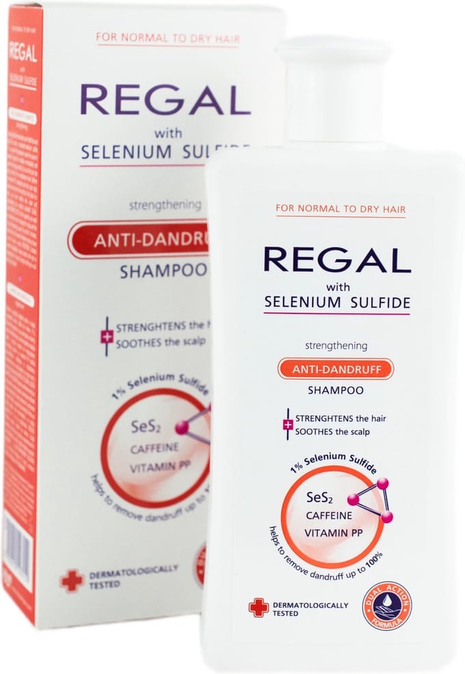 Regal Anti Roos Selenium Sulfide Shampoo – Normaal & Droog Haar – met Cafeïne & Niacinamide – 200 ml