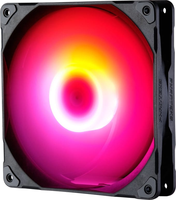 Phanteks M25-140 D-RGB fan, High-Airflow radiator performance, ARGB/DRGB lighting, Daisy-Chain cable, zwart
