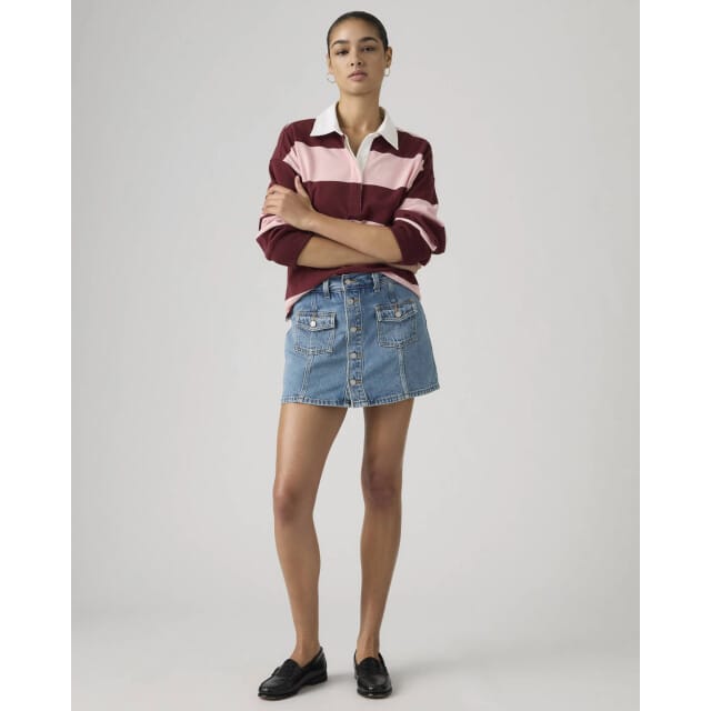 Levi's Button Front Skort Size: W26 | Mini Skirts Outlet | Dames | Blauw
