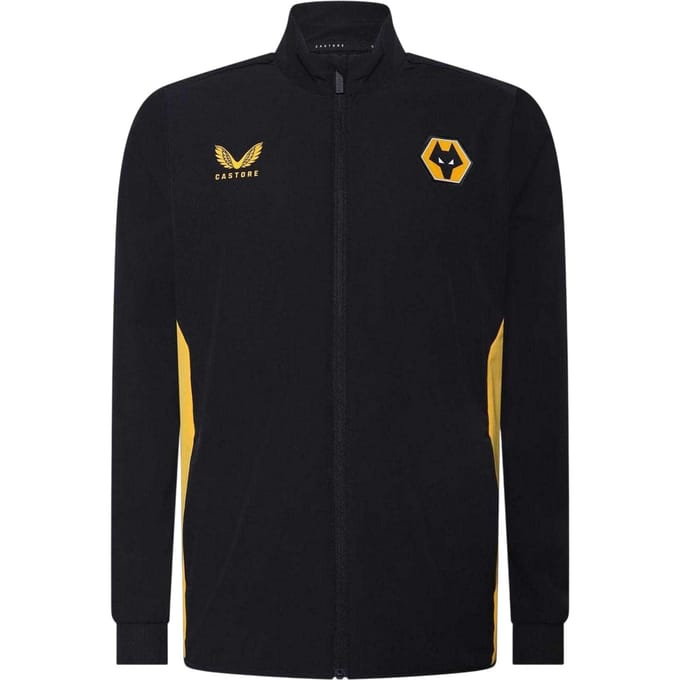 Castore Wolverhampton Wanderers FC-anorak voor heren (Kaviaar/Oudgoud)
