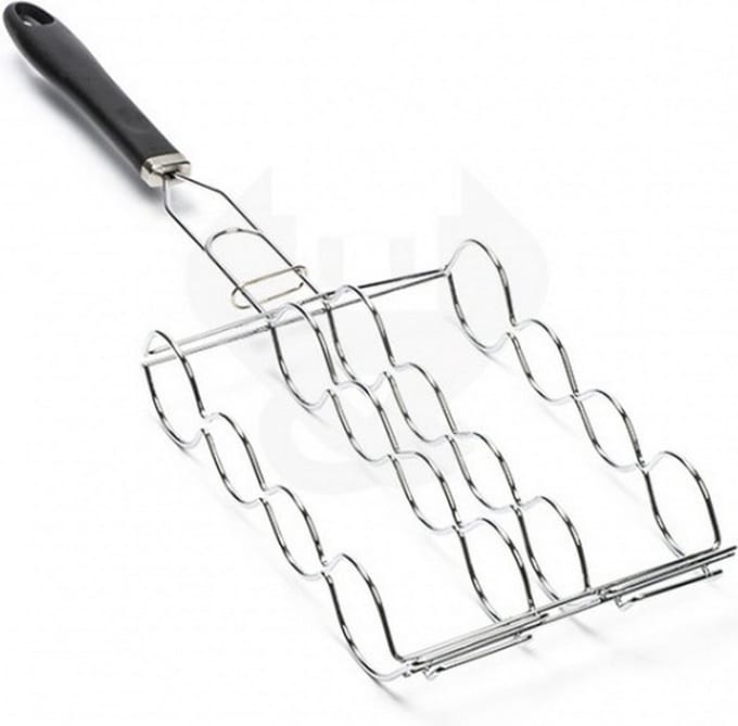 maisklem zilver staal barbecue 54 x 18,5 cm