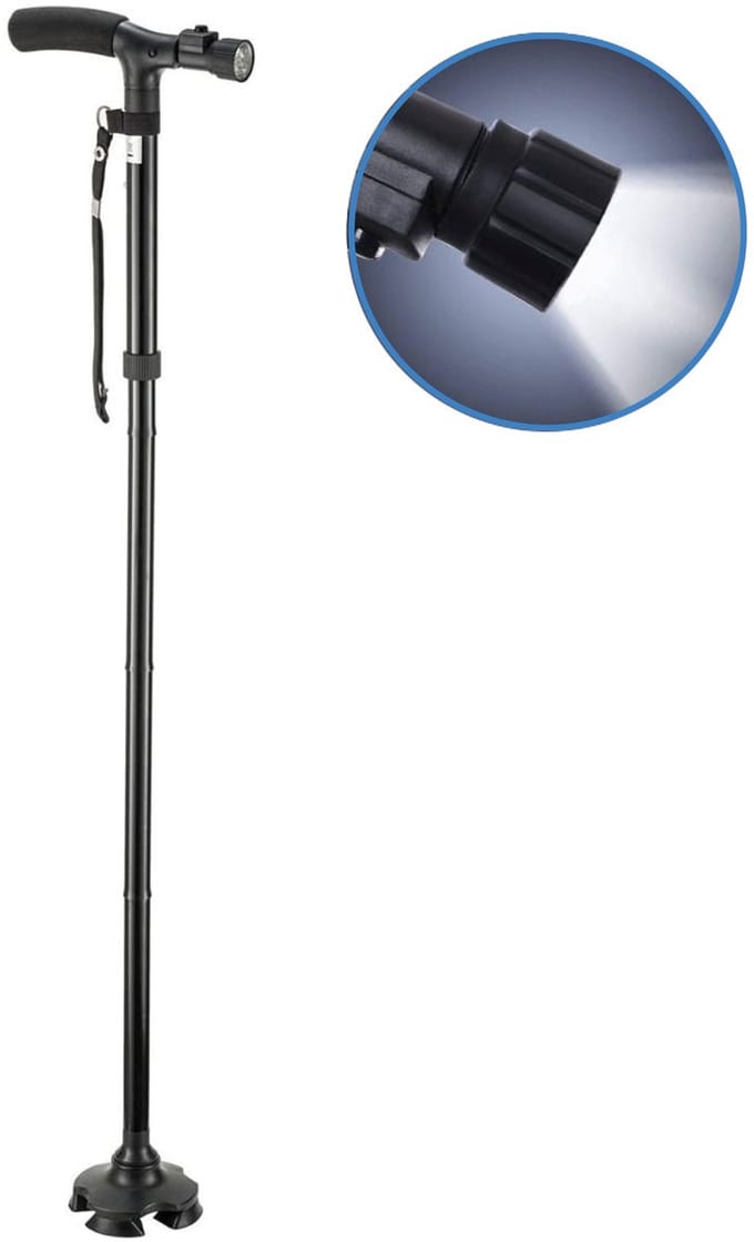 Safe Age® Wandelstok met LED verlichting - Opvouwbaar en verstelbaar