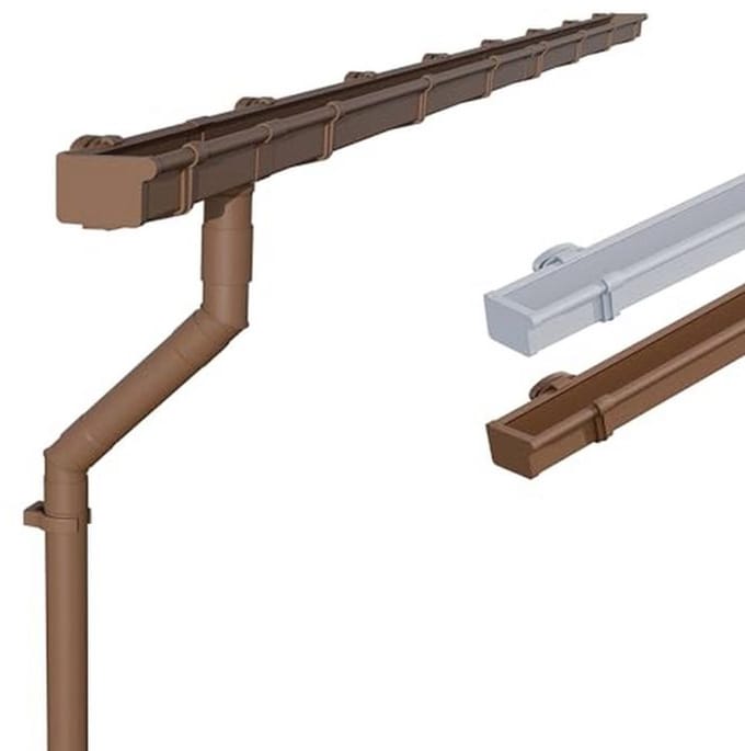 Dakgotenset voor terras en carport - 83mm 8m grijs
