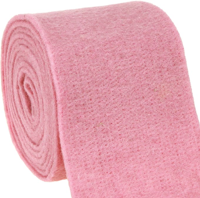 Vilt 15cm breed 5mtr. Oud-roze