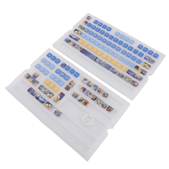 Mechanische Toetsenbord Toetskappen PBT MSA Kristal Pudding 4-Zijdig Transparant Vijfzijdig Thermisch white