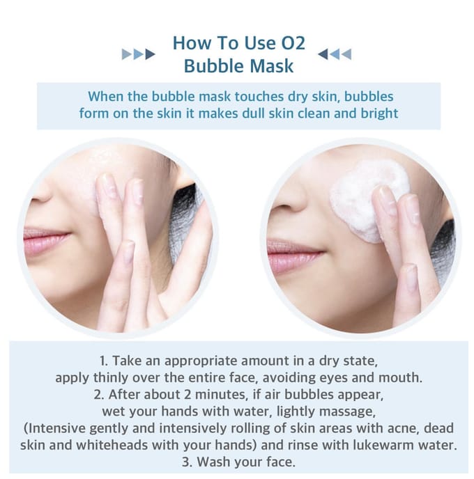 Holika Holika Soda Pore Cleansing O2 Bubble Mask 100ml + CADEAU ALÉATOIRE white